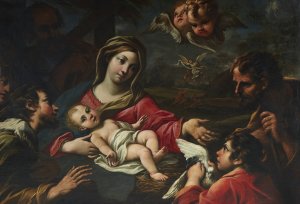 The Adoration of the Shepherds by Girolamo Troppa Oil Painting