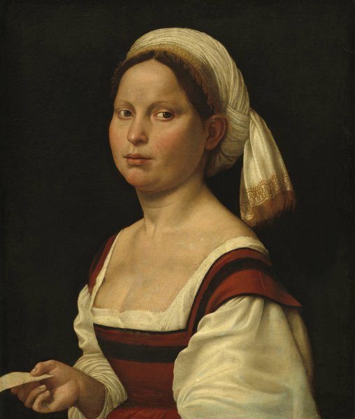 Portrait of a Young Woman  by Giuliano Bugiardini - Hand-Painted Oil Painting Reproduction