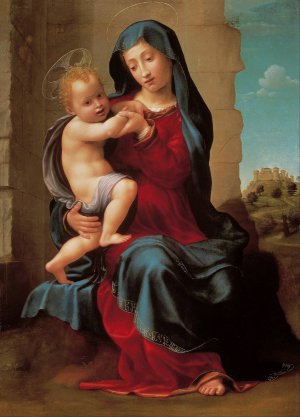 Virgin and Child by Giuliano Bugiardini Oil Painting