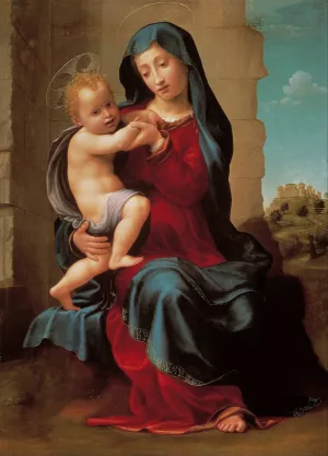 Virgin and Child by Giuliano Bugiardini Oil Painting