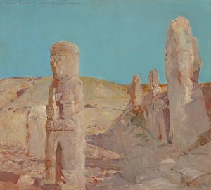 Ruins, Tiahuanaco by Giulio Aristide Sartorio Oil Painting
