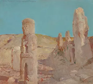 Ruins, Tiahuanaco by Giulio Aristide Sartorio Oil Painting