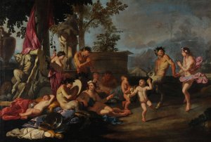 Bacchanale by Giulio Carpioni Oil Painting
