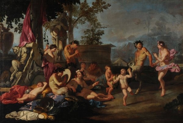 Bacchanale  by Giulio Carpioni - Hand-Painted Oil Painting Reproduction
