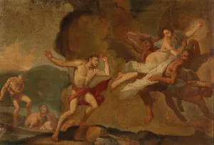 Orpheus and Eurydice by Giulio Carpioni Oil Painting