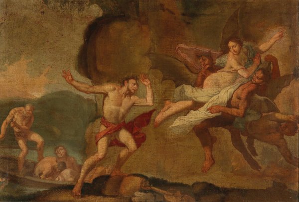 Main Product Photo of Orpheus and Eurydice Painting by Giulio Carpioni