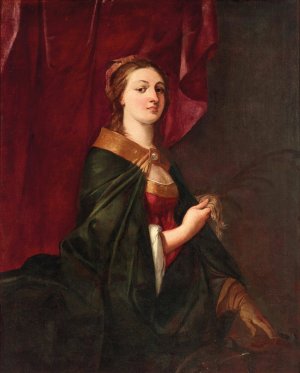 Portrait Of A Lady With A Glove by Giulio Carpioni Oil Painting