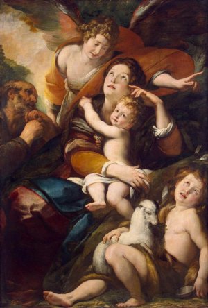 Holy Family with John the Baptist and an Angel