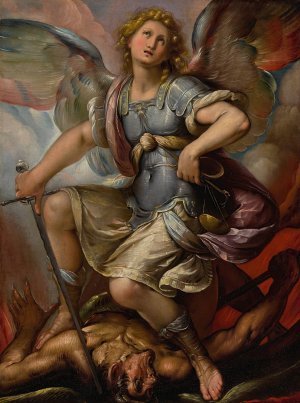 Saint Michael Archangel by Giulio Cesare Procaccini Oil Painting