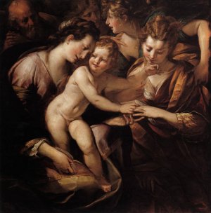 The Mystic Marriage of St Catherine by Giulio Cesare Procaccini Oil Painting