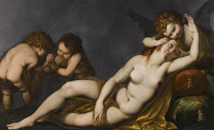 Venus And Cupids by Giulio Cesare Procaccini Oil Painting