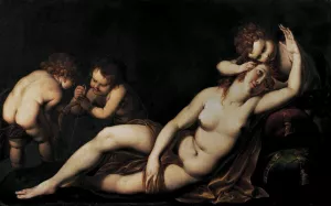 Venus and Cupids Oil painting by Giulio Cesare Procaccini
