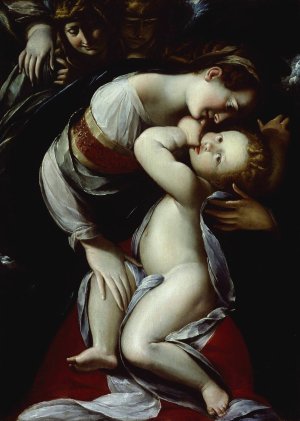Virgin and Child with Angels by Giulio Cesare Procaccini Oil Painting