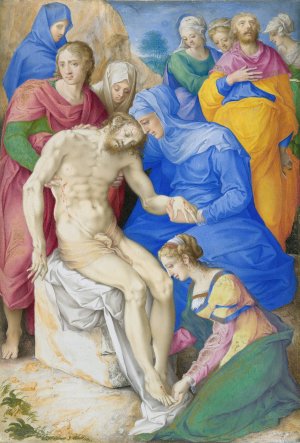 The Lamentation by Giulio Clovio Oil Painting