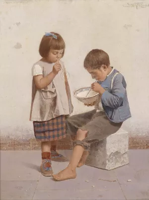Seifenblasen by Giulio Del Torre Oil Painting