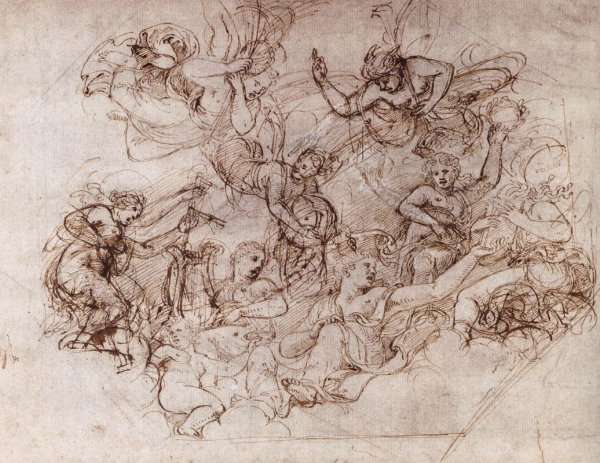 Main Product Photo of Allegory of the Virtues of Federico II Gonzaga Painting by Giulio Romano