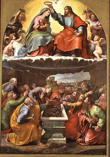 Main Product Photo of Monteluce Madonna Painting by Giulio Romano