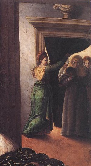Portrait of a Woman Detail by Giulio Romano Oil Painting