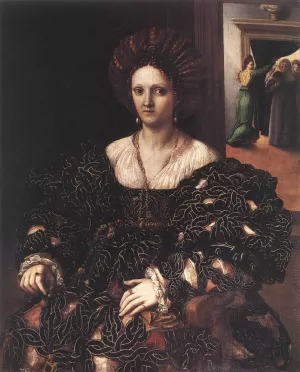 Portrait of a Woman by Giulio Romano Oil Painting
