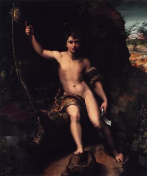 St John the Baptist in the Wilderness by Giulio Romano Oil Painting