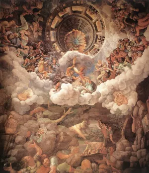 The Fall of the Gigants by Giulio Romano Oil Painting