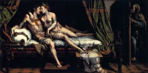 The Lovers Oil painting by Giulio Romano