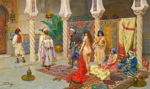 Choosing The Favourite by Giulio Rosati Oil Painting