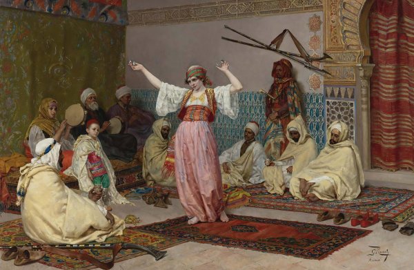 The Dance by Giulio Rosati - Hand-Painted Oil Painting Reproduction