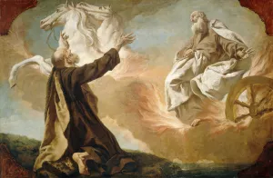 Elijah Taken Up in a Chariot of Fire by Giuseppe Angeli Oil Painting