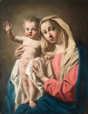 Madonna and Child Oil painting by Giuseppe Angeli