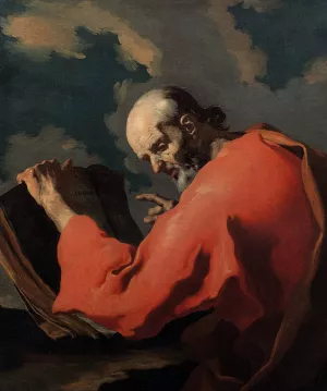 A Philosopher by Giuseppe Antonio Petrini - Oil Painting Reproduction