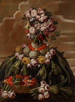 Anthropomorphic depictions of the four seasons 2 by Giuseppe Arcimboldo (Follower) Oil Painting
