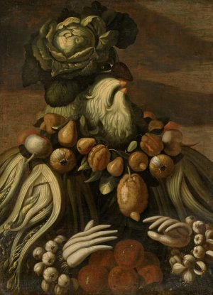 Anthropomorphic depictions of the four seasons 3 by Giuseppe Arcimboldo (Follower) Oil Painting