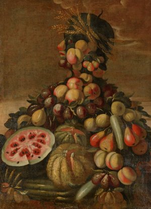 Anthropomorphic depictions of the four seasons 4 by Giuseppe Arcimboldo (Follower) Oil Painting