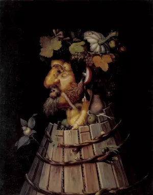 Autumn Oil painting by Giuseppe Arcimboldo