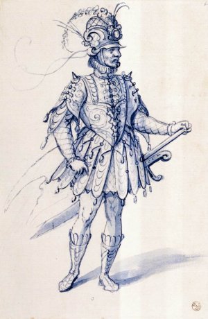 Costume Drawing for a Knight