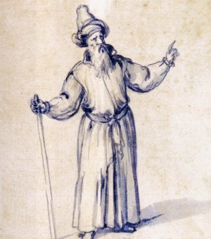 Costume Drawing for a Necromancer Oil painting by Giuseppe Arcimboldo