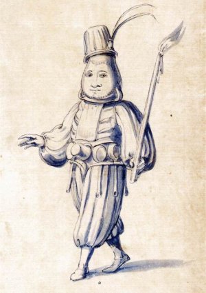 Costume Drawing of a Cook Oil painting by Giuseppe Arcimboldo