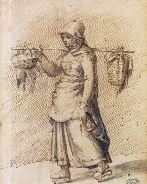 Farm Woman Going to Market Oil painting by Giuseppe Arcimboldo