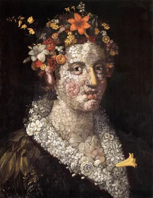 Flora by Giuseppe Arcimboldo - Oil Painting Reproduction