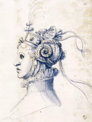 Sketch for a Mask painting by Giuseppe Arcimboldo
