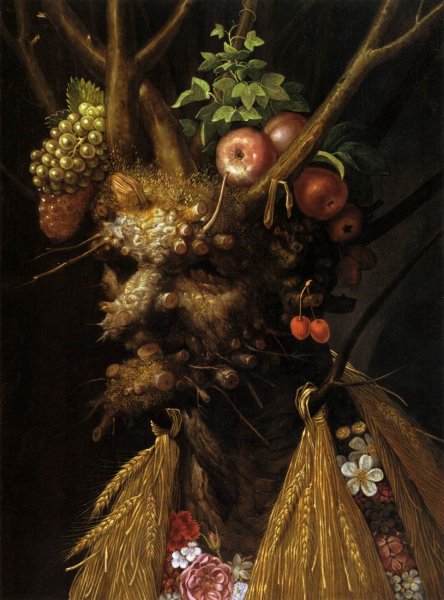 The Four Seasons in One Head  by Giuseppe Arcimboldo - Hand-Painted Oil Painting Reproduction