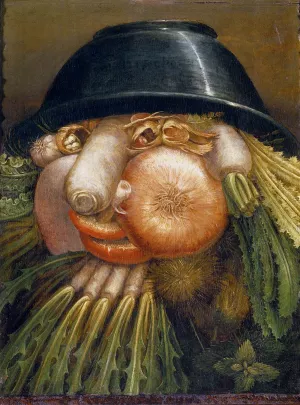 The Vegetable Gardener by Giuseppe Arcimboldo - Oil Painting Reproduction
