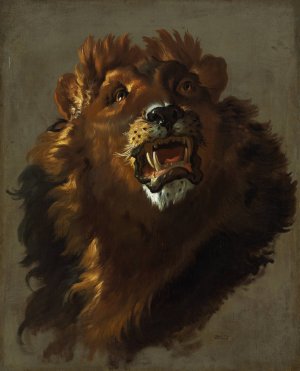 Lion by Giuseppe Baldrighi Oil Painting