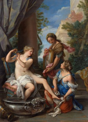 Bathsheba at Her Bath by Giuseppe Bartolomeo Chiari Oil Painting