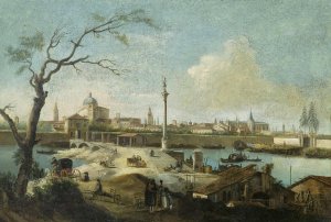 Capriccio mit der Ansicht von Padua by Giuseppe Bernardino Bison Oil Painting