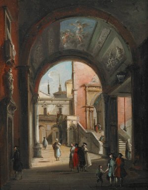 Portikus by Giuseppe Bernardino Bison Oil Painting