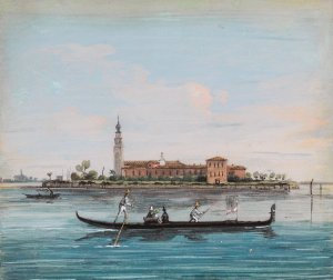 Venice, View of San Lazzaro degli Armeni by Giuseppe Bernardino Bison Oil Painting