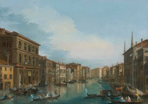 View Of The Grand Canal From The Palazzo Grimani by Giuseppe Bernardino Bison Oil Painting