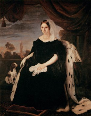Marie Antoinette, Archduchess of Tuscany Oil painting by Giuseppe Bezzuoli